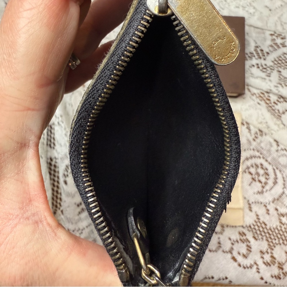 Louis Vuitton Black and Gold Coin Purse - Picture 3 of 9